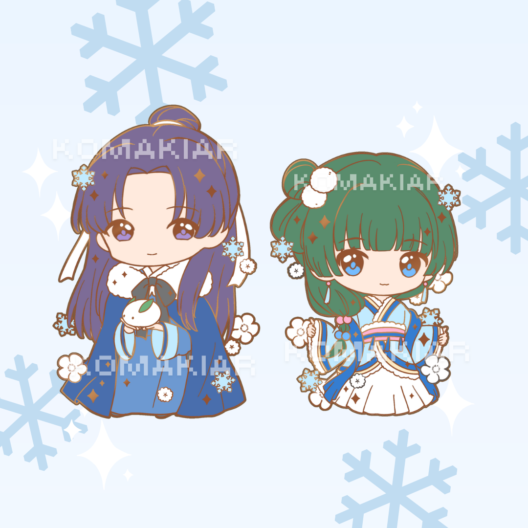 The Apothecary Diaries Winter Hanfu Enamel Pins – Maomao & Jinshi