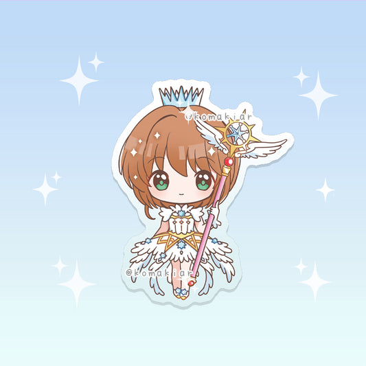 Clear Sakura Cardcaptor Sakura sticker, vinyl finish