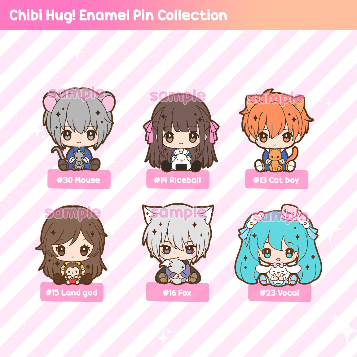 Vocaloid Chibi Hug Enamel Pins – Miku