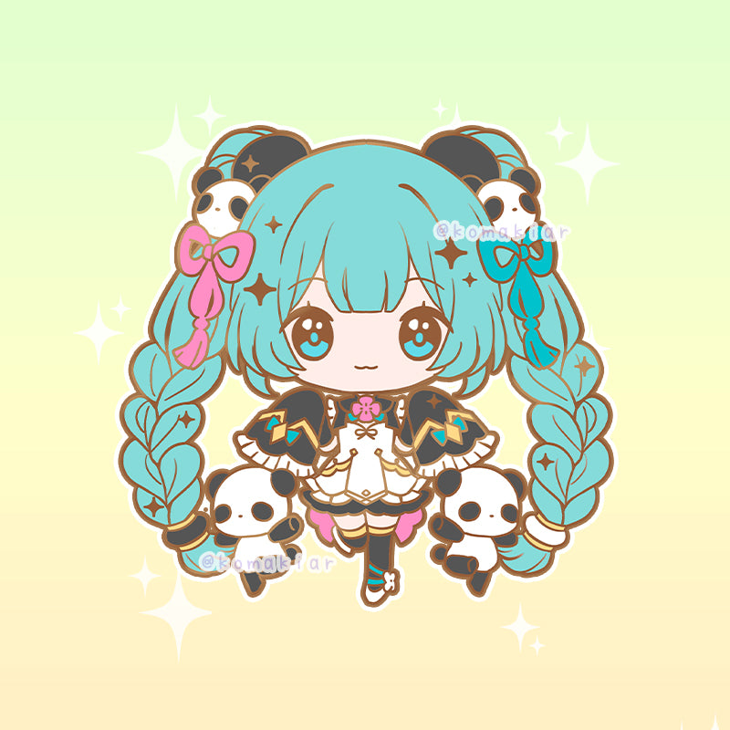 Panda Miku Virtual Vocalist Enamel Pin