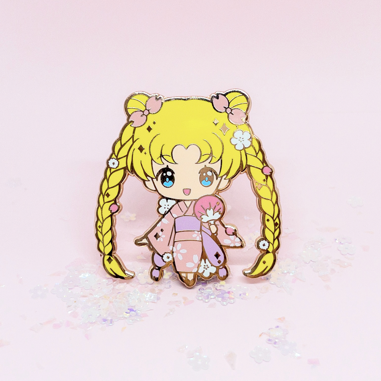 LAST CHANCE: Yukata Girls Enamel Pin Series - Moon Usagi