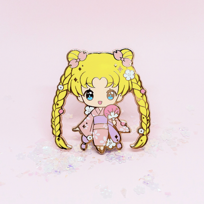 LAST CHANCE: Yukata Girls Enamel Pin Series - Moon Usagi
