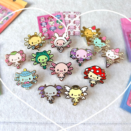 Axolotl Party! Enamel Pin Surprise Blindbag by Mooncake Pin