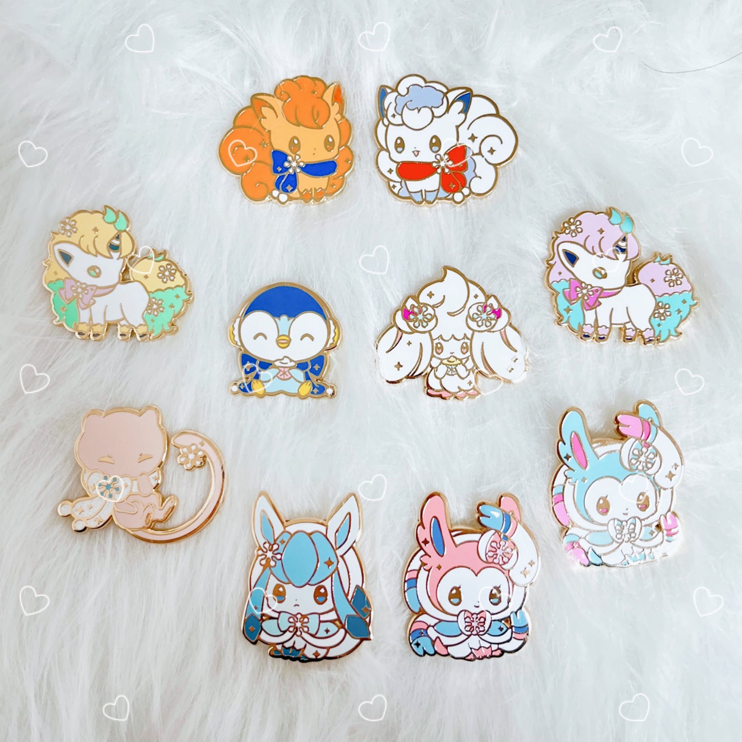 Mew – Winter Poke Enamel Pin Series by Mooncake Pin