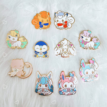 Mew – Winter Poke Enamel Pin Series by Mooncake Pin