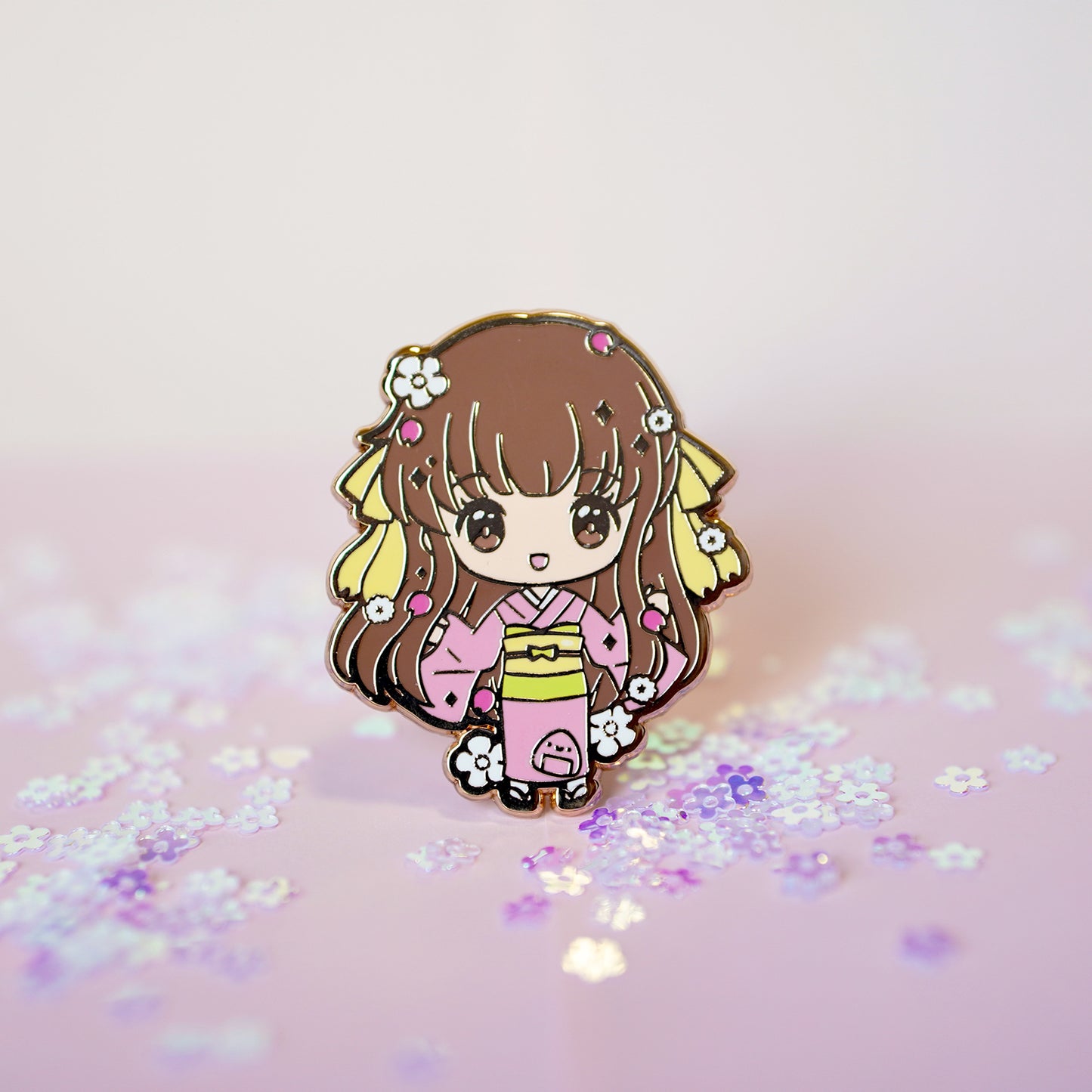 Fruits Basket Kimono Enamel Pin – Tohru, Zodiacs and Friends
