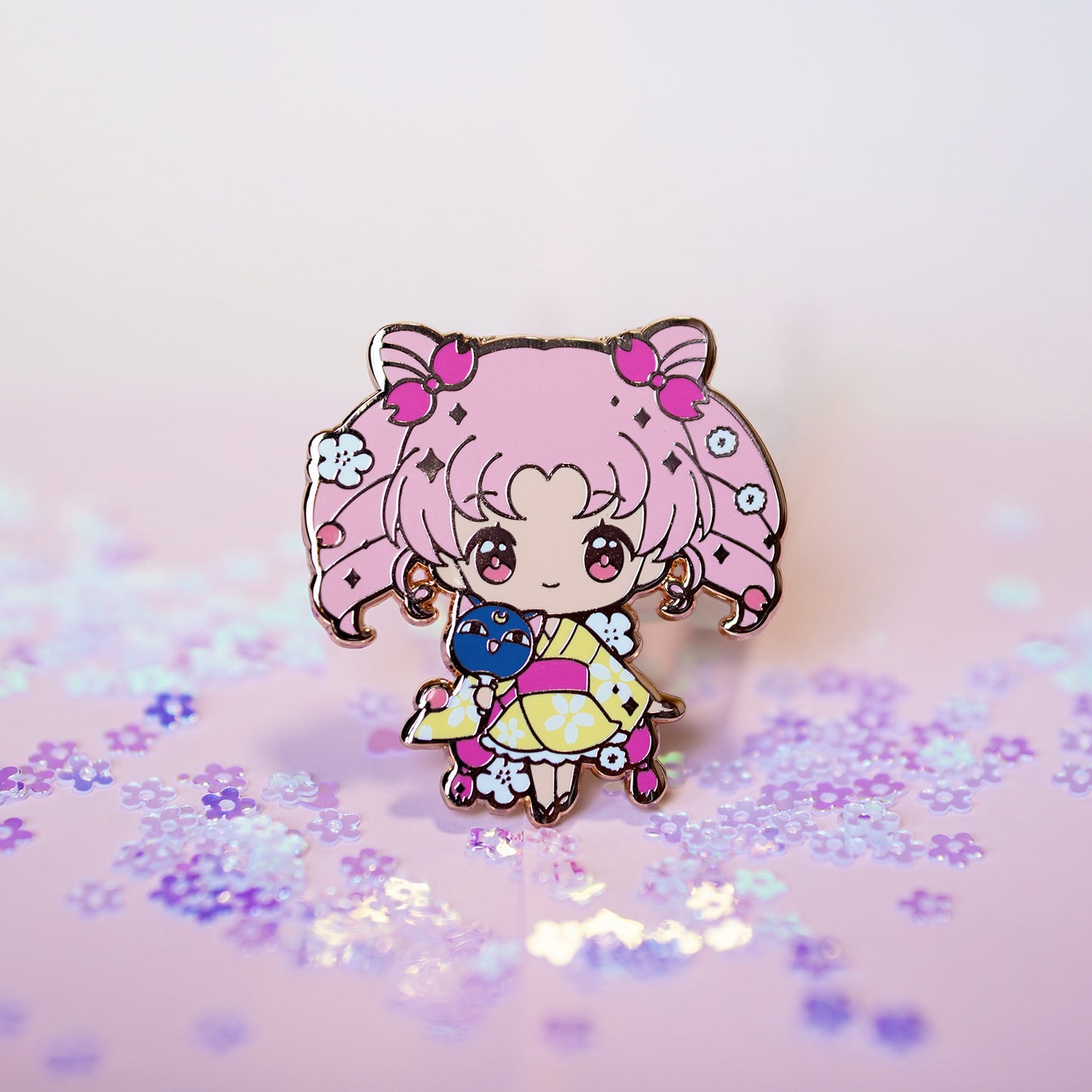 Yukata Girls Enamel Pin Series - Outer Scouts / Wicked Lady / Luna / Moonie