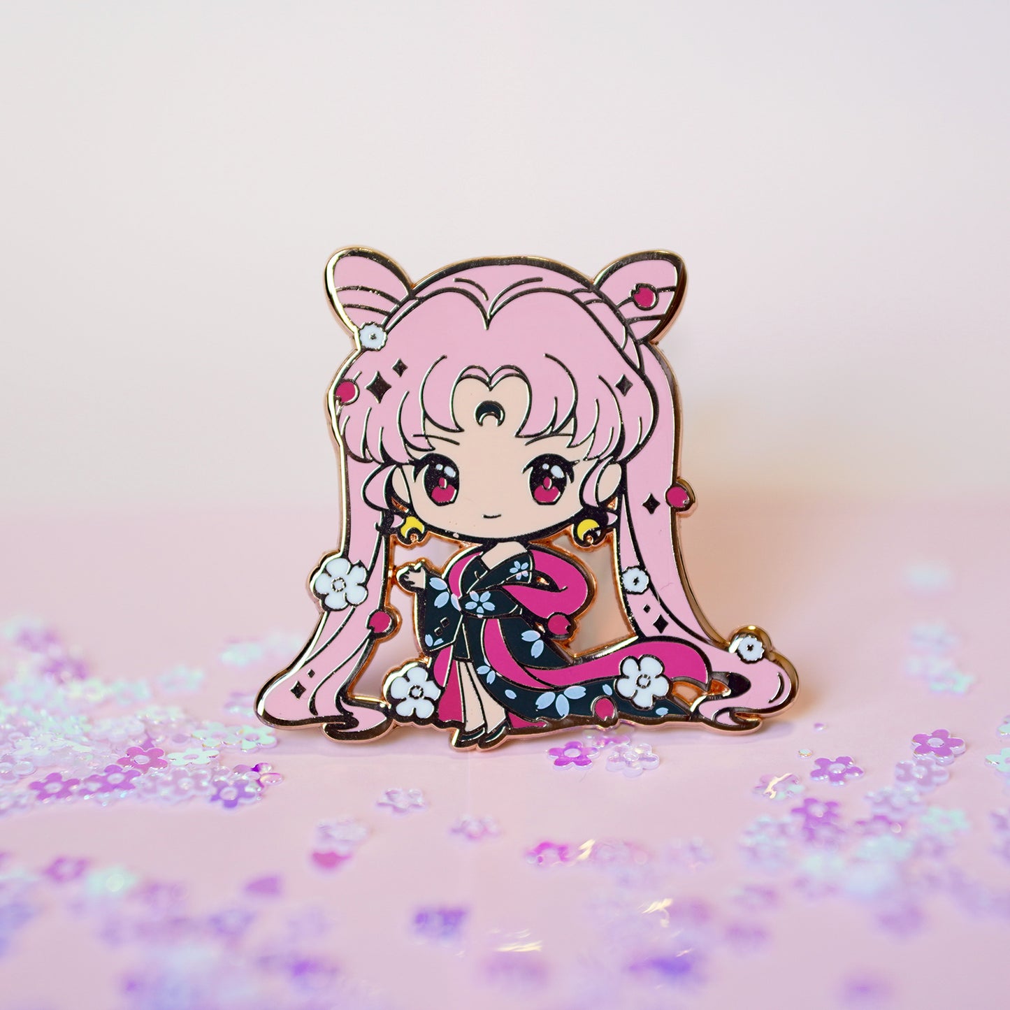 Yukata Girls Enamel Pin Series - Outer Scouts / Wicked Lady / Luna / Moonie