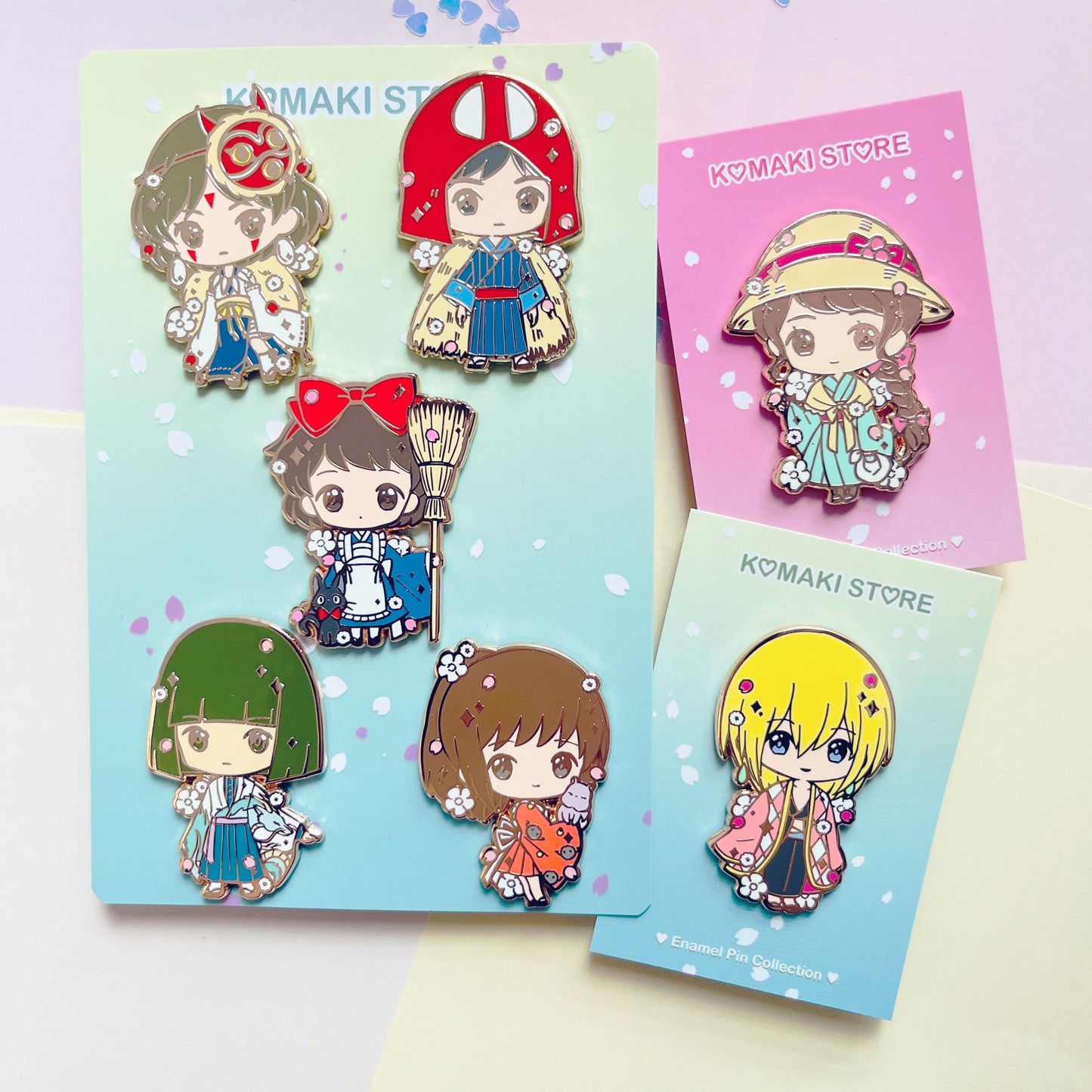 Nostalgia Movie Series Vol. 1 Kimono Enamel Pins – Day Howl & More