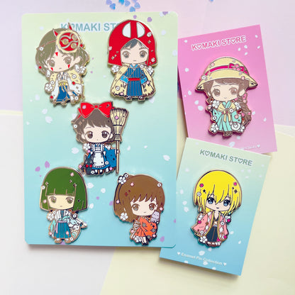 Nostalgia Movie Series Vol. 1 Kimono Enamel Pins – Day Howl & More