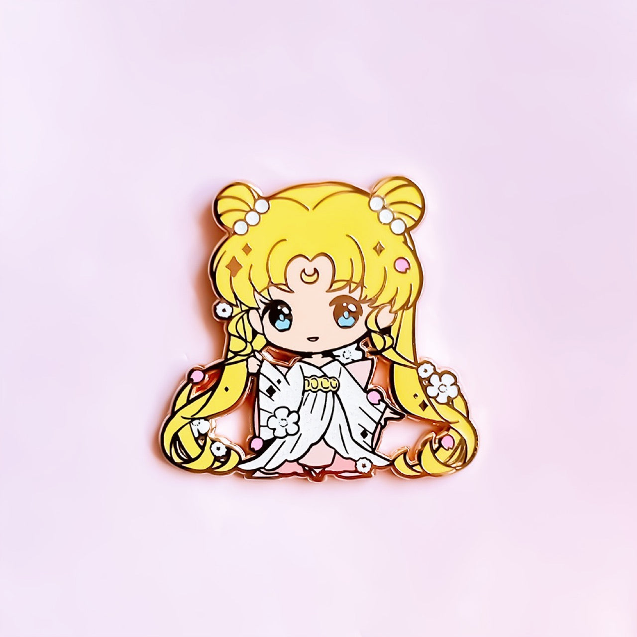 Yukata Girls Enamel Pin Series - Princess Serenity / Prince Endymion / Moonie