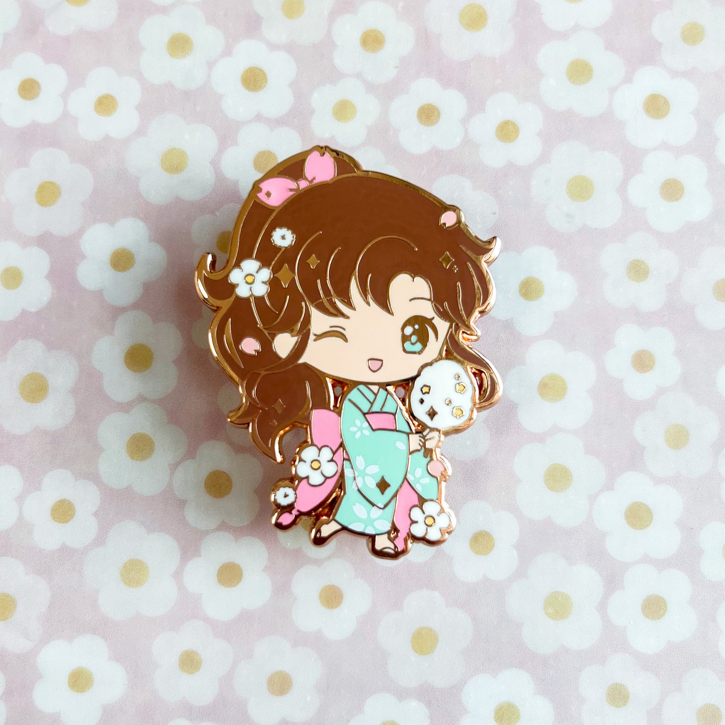 LAST CHANCE: Yukata Girls Enamel Pin Series - Jupiter Mako