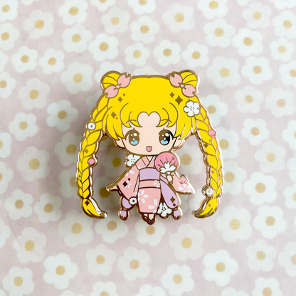 LAST CHANCE: Yukata Girls Enamel Pin Series - Moon Usagi