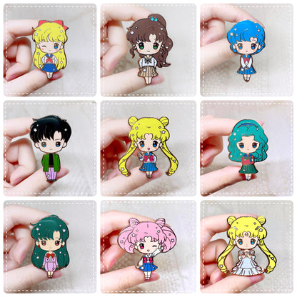 Moonie Series - School Girls Enamel Pins