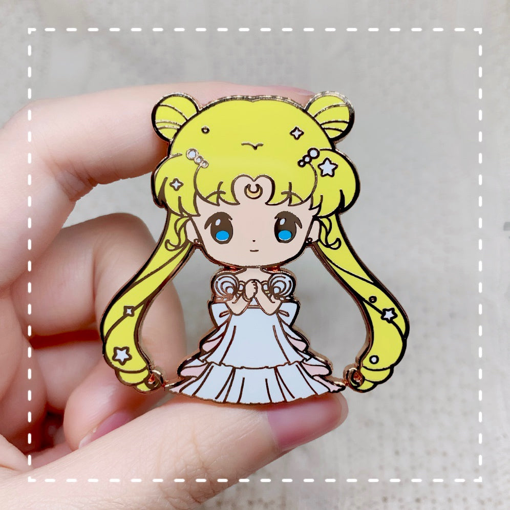 Moonie Series - School Girls Enamel Pins