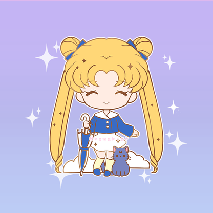 Rainy Day Usagi - Moonie Enamel Pin