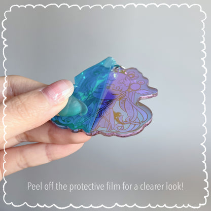 Small Lady Acrylic Keychain - Moonie Series