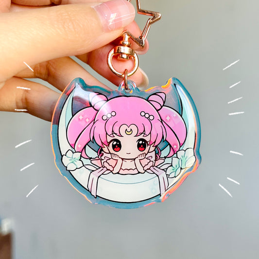 Small Lady Acrylic Keychain - Moonie Series