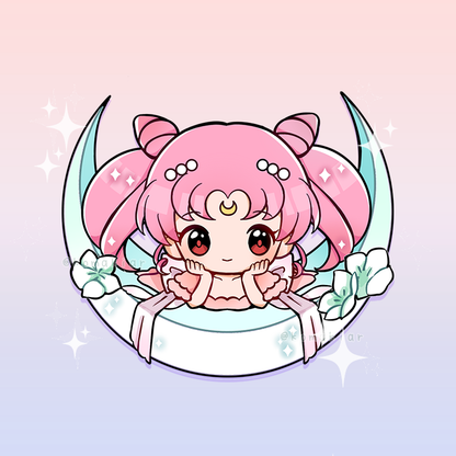 Small Lady Acrylic Keychain - Moonie Series