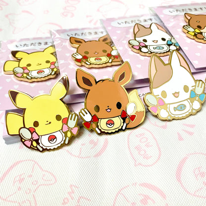 Shiba / Neko - Itadakimasu! by Mooncake Pin